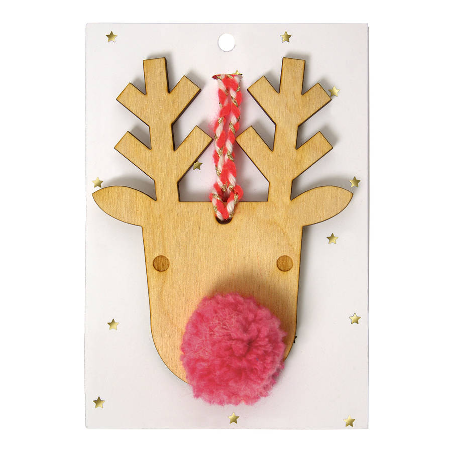 Wooden Reindeer Christmas Tree Decoration By Berylune