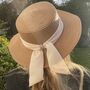 Personalised Diamanté Beach Summer Sun Straw Hat, thumbnail 1 of 2