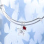 Personalised Star Birthstone Bangle, thumbnail 5 of 9