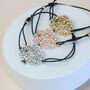 Black Stretch Bracelet With Sparkly Tree Charm, thumbnail 1 of 4