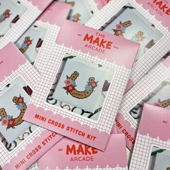 'Lucky Horseshoe' Mini Cross Stitch Kit, 2 of 3