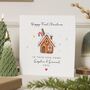Personalised New Home Gingerbread First Christmas Card, thumbnail 1 of 7