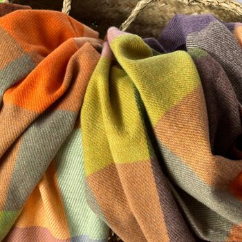 Super Soft Colour Block Scarf In Autumn Colours, 2 of 5