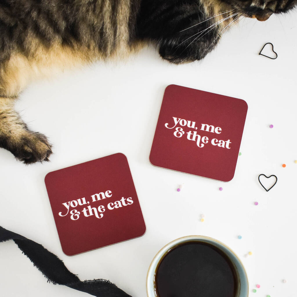 You Me And The Cat Coaster