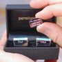 Father's Day Message Envelope Cufflinks, thumbnail 1 of 10