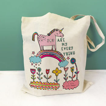 Personalised Love Unicorns Bag, 4 of 7