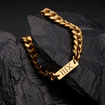 Mens Personalised 11 Mm Curb Link Bracelet, 8 of 10