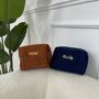 Personalised Soft Velvet Pleated Makeup Cosmetic Cube Bag, thumbnail 9 of 10