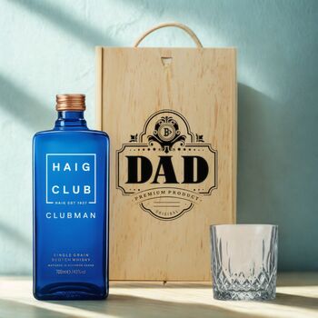 Best Dad Whisky Gift Set With Custom Lid, 4 of 12