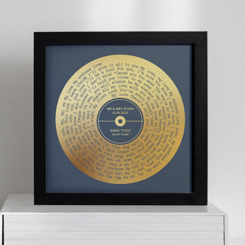 Personalised Song Lyrics Print, Metallic Gold, 5 of 8