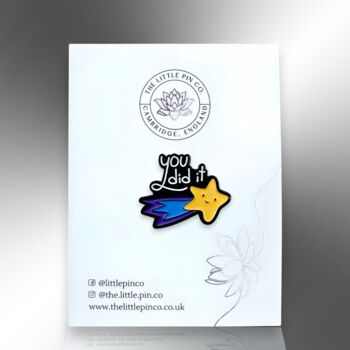 You Did It Shooting Star Congratulations Enamel Pin, 5 of 9