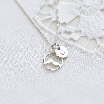 Sterling Silver Personalised Mountain Necklace – Adventure Gift, 2 of 12