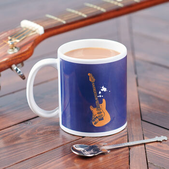 Personalised Guitar Mug And Spoon Gift Set, 3 of 7