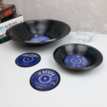 Vinyl Record Bookends Bowl Coasters Gift Pack | Bundle Set | Job Lot | Retro | Music Fan| Music Lover |, 4 of 12