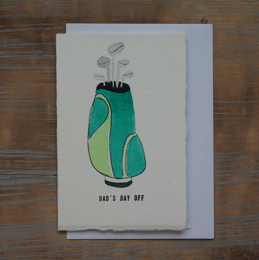 'Dad's Day Off' Golf Greeting Card By Charlotte Vallance Illustration ...