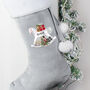 Personalised Rocking Horse Luxury Silver Grey Stocking, thumbnail 3 of 4