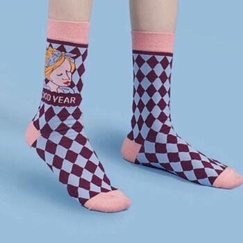 Princess Pattern Long Winter Socks For Girls, 2 of 5