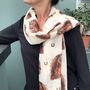 Horse Head Print Scarf In Personalised Gift Box, thumbnail 1 of 6