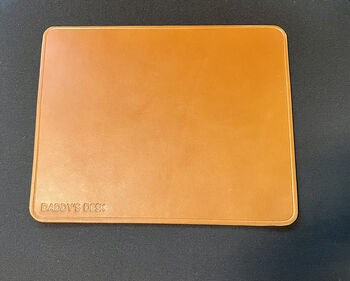 Personalised Leather Mouse Mat, Tan, 9 of 12