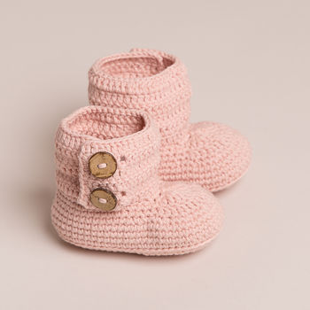 Hand Crochet Baby Cotton Boots, 3 of 10