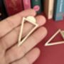 Triangle Earrings Bronze, thumbnail 6 of 6