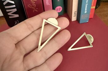Triangle Earrings Bronze, 6 of 6