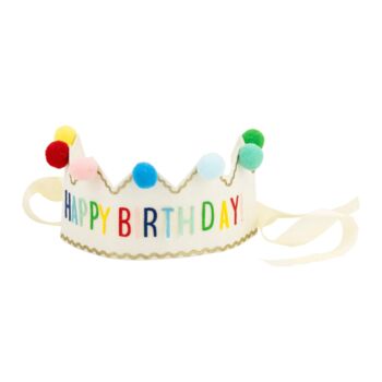 Happy Birthday Colourful Felt Crown, 2 of 5