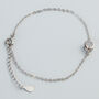 Sterling Silver Crystal Circle Charm Bracelet, thumbnail 1 of 5