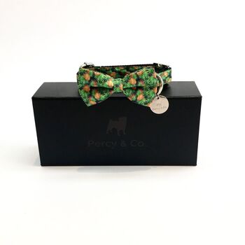 The Alderley Green Botanical Dog Collar Bow Tie, 4 of 6