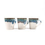 Blue V Shaped Handmade Porcelain Mug, thumbnail 5 of 9