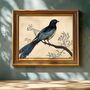 Art Print | Vintage Blue Bird Wall Art | Nature Inspired Home Decor, thumbnail 1 of 12