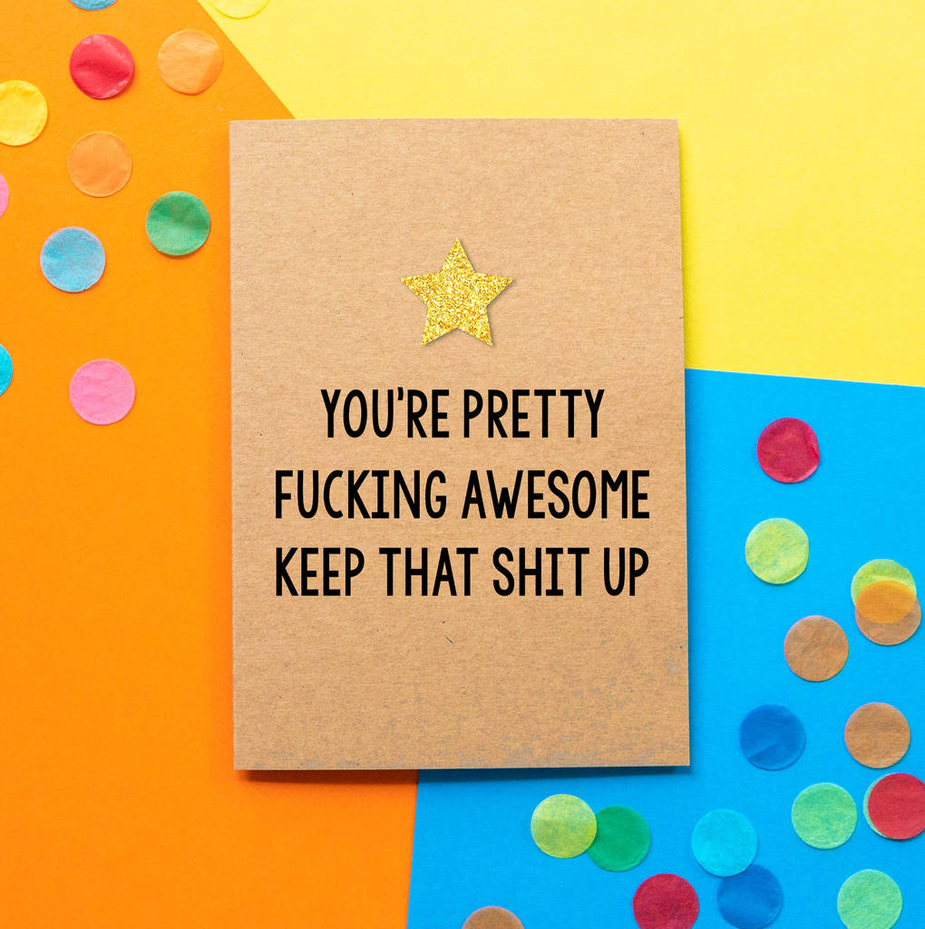 Fucking Awesome | Funny Thank You Card, 1 of 2