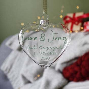 Happy Engagement Christmas Bauble Decoration, 4 of 6