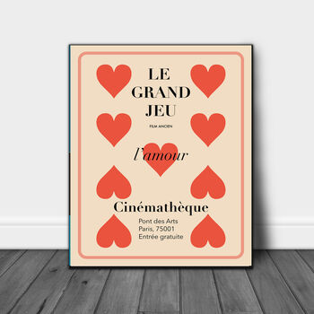 Red Heart French Art Print, 3 of 4