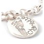 Round Personalised Silver Handprint Footprint Necklace, thumbnail 5 of 6