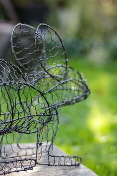Wire Hare Recycled Metal Garden Sculpture, 2 of 4