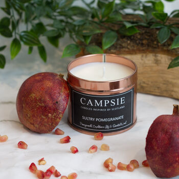 Sultry Pomegranate Rose Gold Candle Tin, 2 of 4