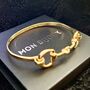 Personalised Gold Horsebit Bracelet Bangle For Women, thumbnail 1 of 7