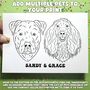 Personalised Pitbull Memorial Outline Portrait Print, thumbnail 7 of 8