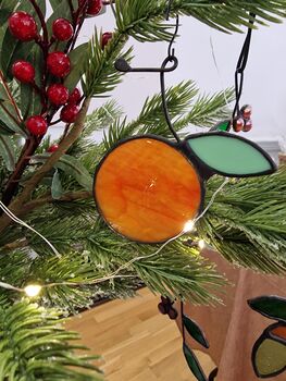 Glass Clementine Christmas Ornaments Keepsake, 6 of 7