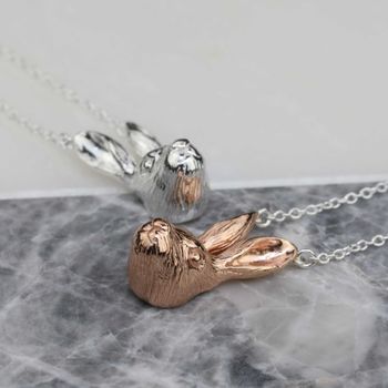 Sterling Silver Hare Pendant, 3 of 12