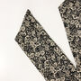 Black Floral Floral Print Cotton Wire Headband, thumbnail 3 of 5