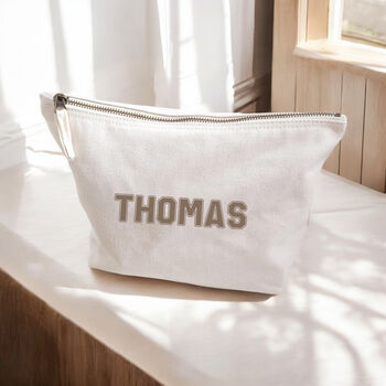 Personalised Name Canvas Pouch 'Thomas Font', 2 of 2
