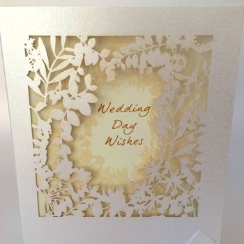Wedding Day Wishes Delicate Cut Card, 2 of 2