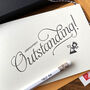 'Outstanding' Script Letterpress Card, thumbnail 2 of 2