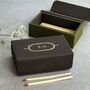 Refillable Linen Matchbox With Personalised Initials, thumbnail 1 of 11