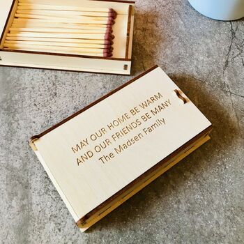 Personalised Matchbox And Extra Long Matches, 7 of 9