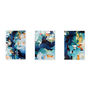 Blue Abstract Wall Art Prints Set Of Three Artwork, thumbnail 4 of 8