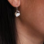 Personalised Sterling Silver Heart Drop Earrings, thumbnail 2 of 7