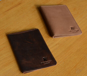 Handmade Real Leather Passport Cover, 2 of 12